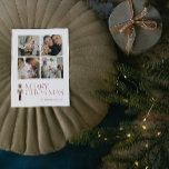 Cartão Postal De Festividades Moderno Nutcracker Feliz Natal 4 Foto<br><div class="desc">Tem certeza de espalhar a alegria do feriado com o Cartaz de Natal da Tipografia Fotográfica Moderno Nutcracker Merry Christmas 4! Este cartão-postal é perfeito para enviar aos entes queridos desejos de férias alegres. A tipografia festiva na burgundy sobressai no cartão e é acentuada por um pirata de aquarela, fazer...</div>