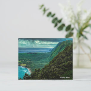Cartão Postal De Festividades Molokaii Havaí Praia Árvores