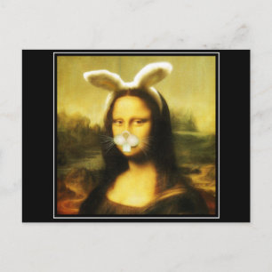 Cartão Postal De Festividades Mona Lisa, O Coelhinho Da Páscoa