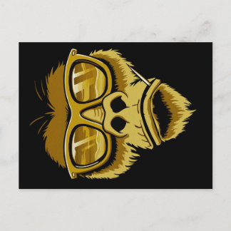 Cartão Postal De Festividades Monkey Gorilla legal | Pintura Pop moderna