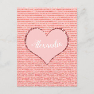 Cartão Postal De Festividades Monograma personalizado do dia de os namorados