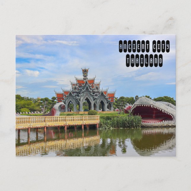 Cartão Postal De Festividades Montanha Sumeru na Cidade Antiga (Frente)