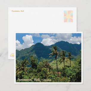 Cartão Postal De Festividades Montanhas de Pemuteran Bali Indonésia Cartão Posta