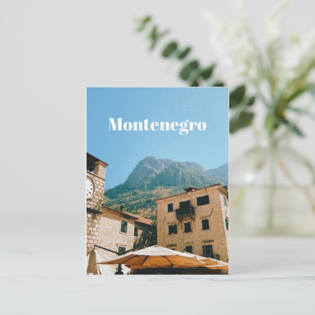 Cartão Postal De Festividades Montenegro Cityscape  (Em pé/Frente)