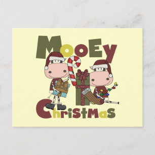Cartão Postal De Festividades Mooey Christmas