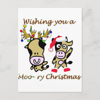 Cartão Postal De Festividades Moory christmas