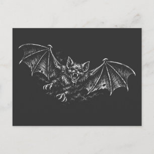 Cartão Postal De Festividades Morcego Arremessador - por BurnsInHell