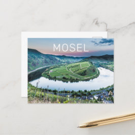 Cartão Postal De Festividades Moselle Calmont Loop Bremm Sunset River Souvenir