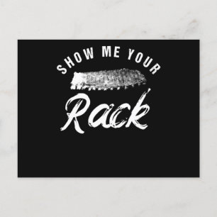 Cartão Postal De Festividades Mostre-me seu rack   Fumante Engraçado Frio-CHURRA