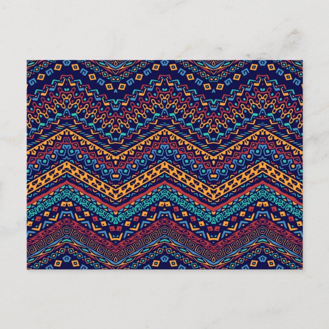 Cartão Postal De Festividades Motifs Étnicos (Frente)