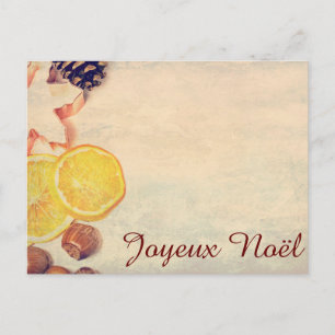 Cartão Postal De Festividades Motivo de Natal com frutas…