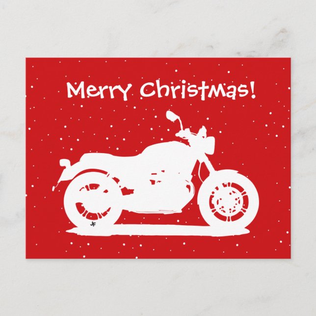 Cartão Postal De Festividades Motocicleta (Frente)