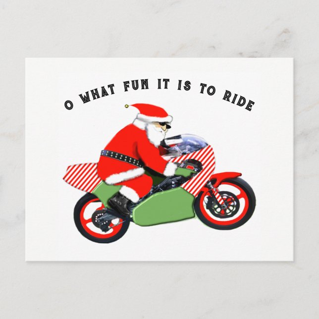 Cartão Postal De Festividades motocross Christmas cards (Frente)