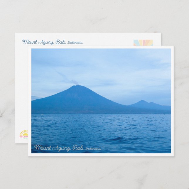 Cartão Postal De Festividades Mount Agung Bali Sunrise Travel Postcard (Frente/Verso)