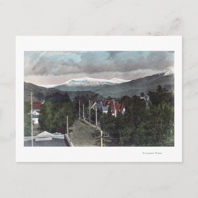 Cartão Postal De Festividades Mount Topo View from CitySanta Paula, CA (Frente)