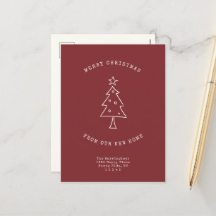 Cartão Postal De Festividades Mudança de Endereço Moderno - Movimentação de Árvo