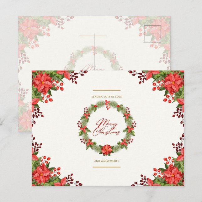 Cartão Postal De Festividades Muito Amor (Frente/Verso)