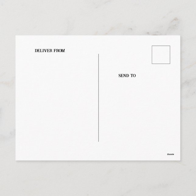 Cartão Postal De Festividades muito Demura, muito medrosa, muito consciente (Verso)