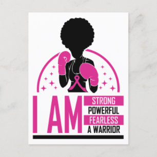 Cartão Postal De Festividades Mulher negra cancer da mama sobrevivente da guerre