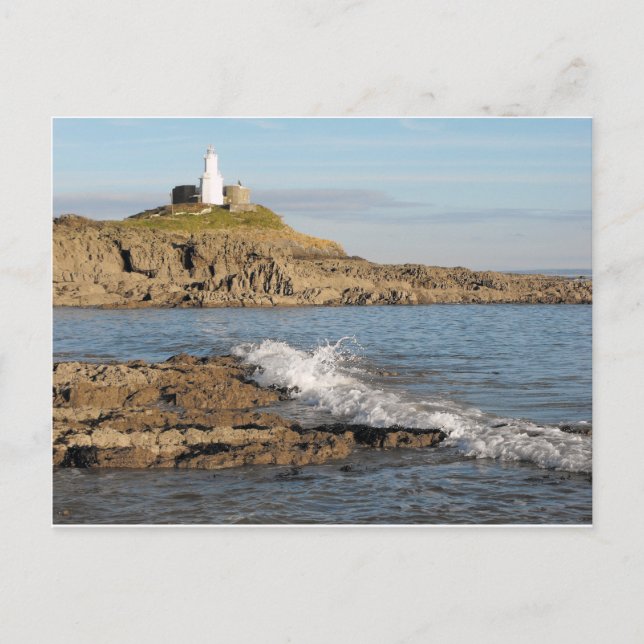 Cartão Postal De Festividades Mumbles Lighthouse (Frente)