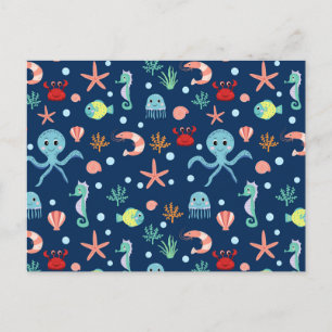 Cartão Postal De Festividades Mundo do Mar