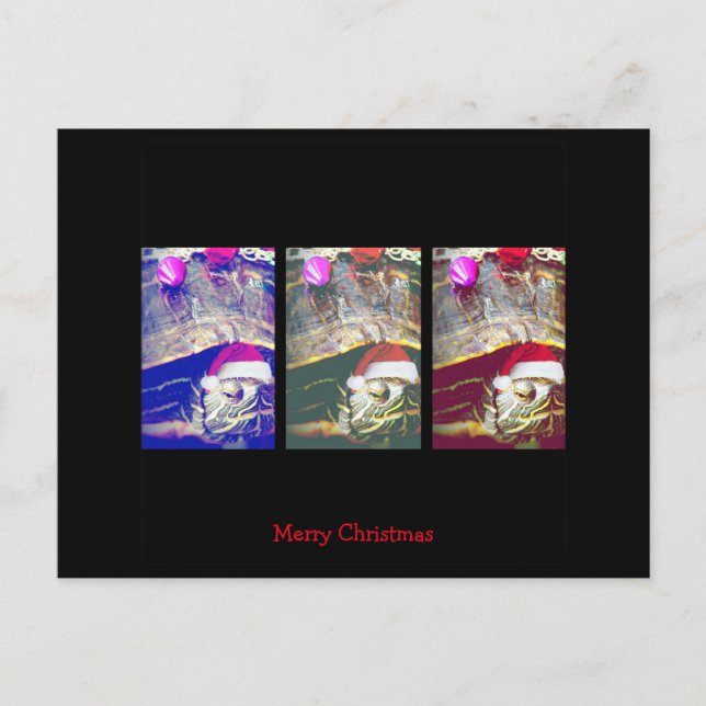 Cartão Postal De Festividades Murtle, a Tartaruga de Natal (Frente)