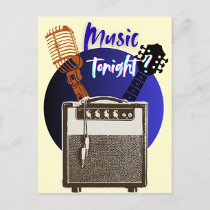 Cartão Postal De Festividades Música Esta Noite?