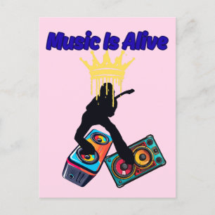 Cartão Postal De Festividades Música Está Viva