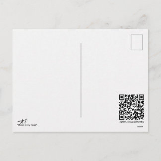 Cartão Postal De Festividades Música na minha cabeça