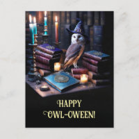 Mystical Owl Magical Books Feliz Dia das Bruxas