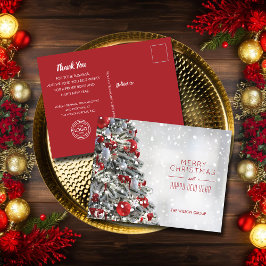 Cartão Postal De Festividades Na moda Natal Tree Business