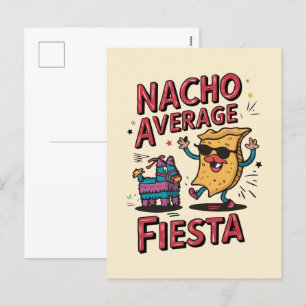 Cartão Postal De Festividades Nacho Média Fiesta - Divertida, Colorida Design de