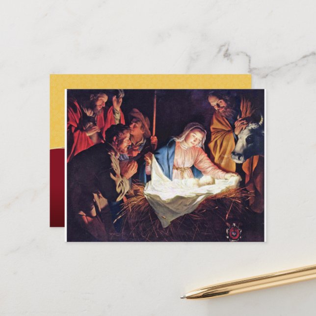 Cartão Postal De Festividades nacimiento (Frente/Verso In Situ)