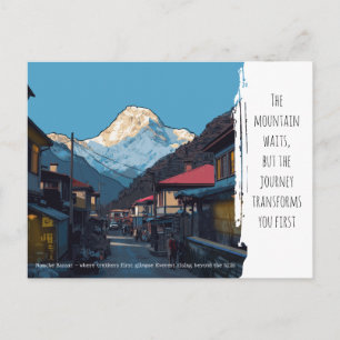Cartão Postal De Festividades Namche Bazaar Everest View Aventura Viagem