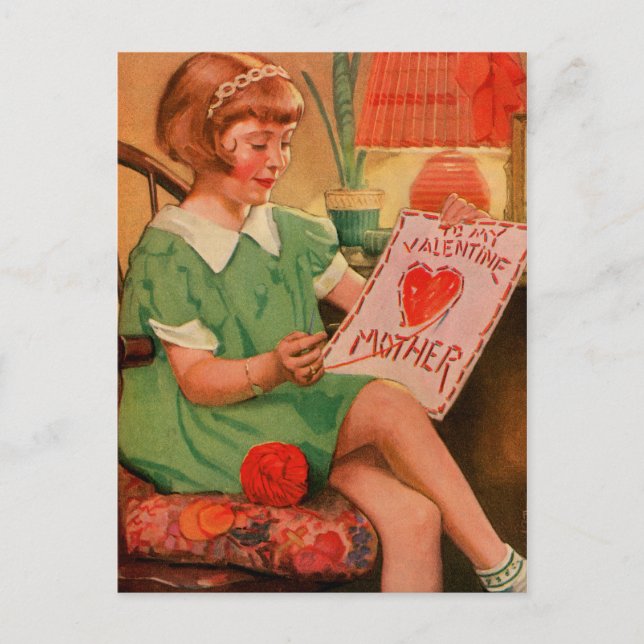 Cartão Postal De Festividades Namorados à mãe (Frente)