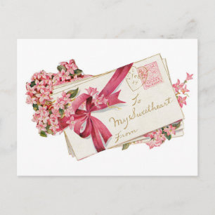 Cartão Postal De Festividades Namorados antigo