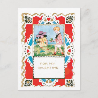 Cartão Postal De Festividades Namorados antigo