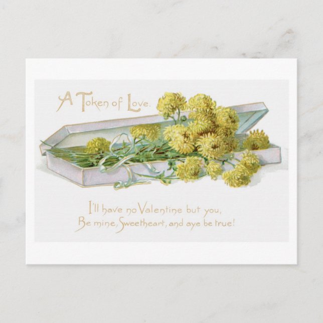 Cartão Postal De Festividades Namorados antigo (Frente)