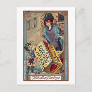 Cartão Postal De Festividades Namorados antigo