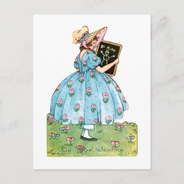 Cartão Postal De Festividades Namorados antigo (Frente)