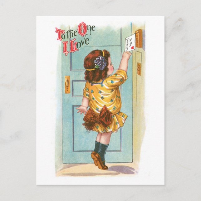 Cartão Postal De Festividades Namorados antigo (Frente)