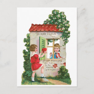 Cartão Postal De Festividades Namorados antigo