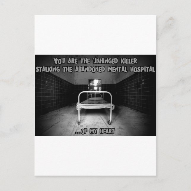 Cartão Postal De Festividades Namorados assustador (Frente)