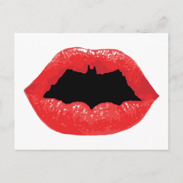 Cartão Postal De Festividades Namorados Batman| Lábios (Frente)