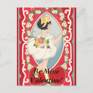 Cartão Postal De Festividades Namorados Be Mine Vintage