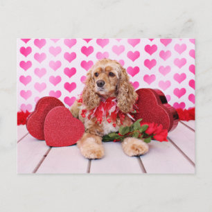 Cartão Postal De Festividades Namorados - Cocker Spaniel - Bella