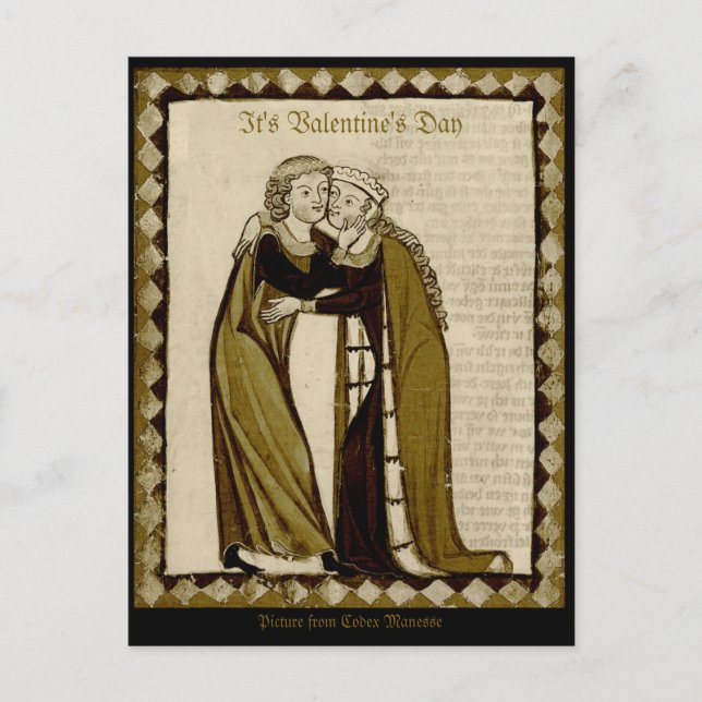 Cartão Postal De Festividades Namorados Codex Manesse CC0035 (Frente)