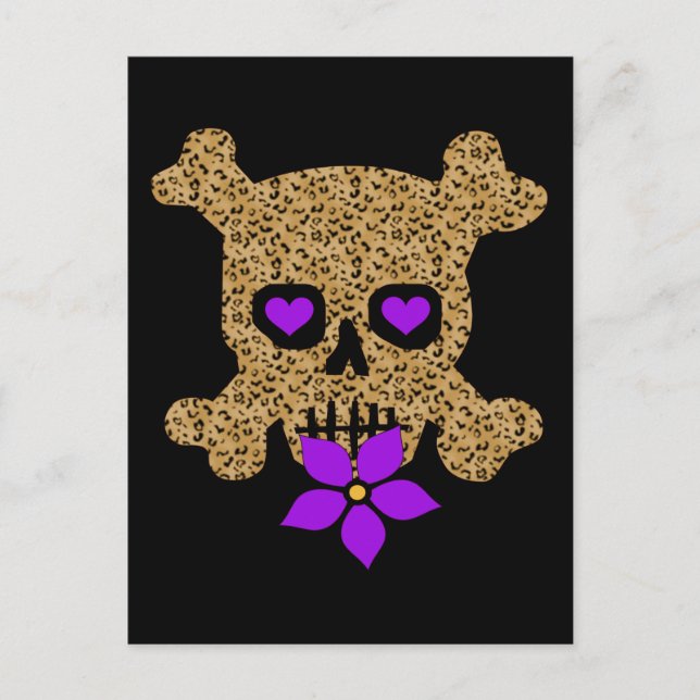 Cartão Postal De Festividades Namorados da pele do leopardo (Frente)