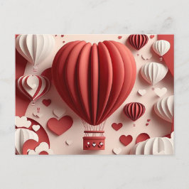 Cartão Postal De Festividades Namorados de papel em branco