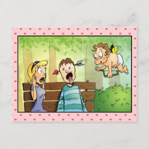 Cartão Postal De Festividades Namorados de Seta de Cupid